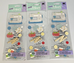 Vintage Jolee’s Sewing Machine & Notions Sticker Lot- NOS- Set of 3
