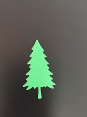 Woodland Die Cuts * Mini Trees * Set of 24 * Cardstock, Glitter Foam or Glitter