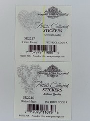 Vintage PSX Designs Stickers (9 – 2″ x 2″ Stickers) Floral Heart NEW