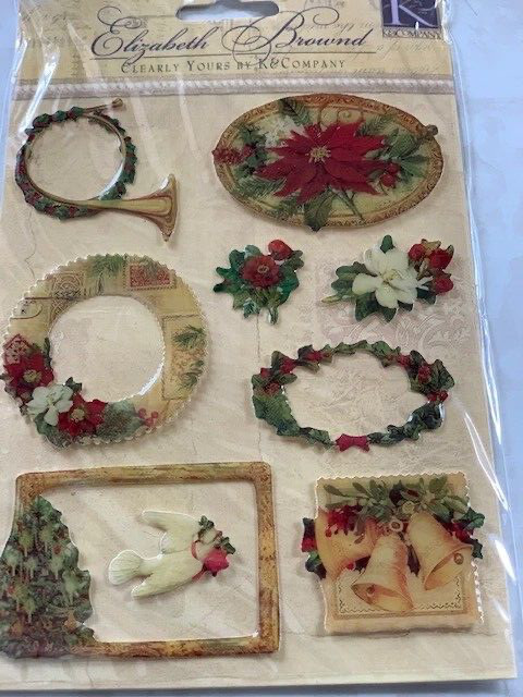 ELIZABETH BROWND STICKERS HOLIDAY FRAMES AND TAGS TRULY YOURS SOFT ACRYLIC