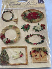 ELIZABETH BROWND STICKERS HOLIDAY FRAMES AND TAGS TRULY YOURS SOFT ACRYLIC