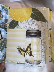 Lemon Themed Junk Journal 6 X 8 X 2” Approximately 40 Pg