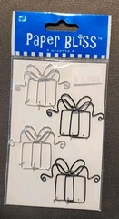 Paper Bliss Presents with Ribbon Bows Wire Embellishments Four Pieces