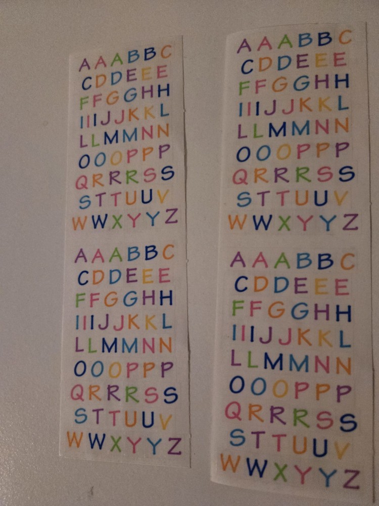 Mrs Grossman ALPHABITSY MULTI COLOR Stickers 2 Strips