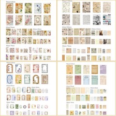 400PCS Scrapbook Supplies Kit Junk Journal Supplies Vintage Scrapbook Paper Deco