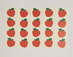 Mrs. Grossman’s Stickers Lot of 5 Strips ~Red Apple~Vintage 1986 RARE HTF