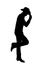 COWBOY/ COWBOY’S RIDING, ROPING, & HANGING w/ FRIENDS SILHOUETTE DIE CUT/ CUTS
