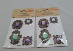 Lot Of 8 Crafter’s Square Gemstone Scrapbooking Stickers
