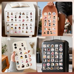 Black Women Stickers for Women – 100 Pcs Reading Inspirational Water Bottle Stic