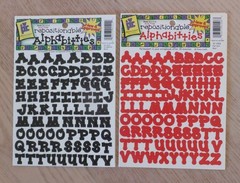 6 New Repositionable Alphabitties Alphabet Letters & Numbers, & 7 Partial Sheets