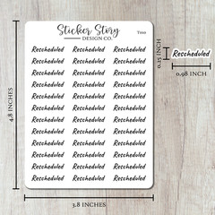 Rescheduled Planner Stickers