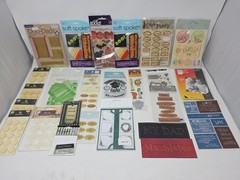 Lot Of 55 Mixed Brands Scrapbooking Supplies, Stickers, Sentiments, Etc.