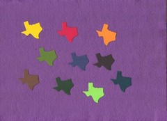 TEXAS mini die cuts scrapbook cards