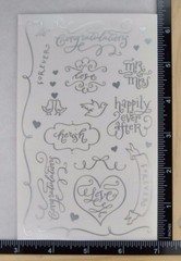 Mrs Grossman ROMANTIC WEDDING CAPTIONS REFLECTIONS Stickers MR & MRS LOVE