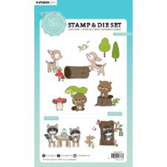 STUDIO LIGHT CLEAR ACRYLIC STAMPS N METAL DIES – FOREST FRIENDS