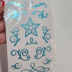 ArtMinds Metallic Adornments Christmas Holiday Stickers Sheet Letters Shiny Foil