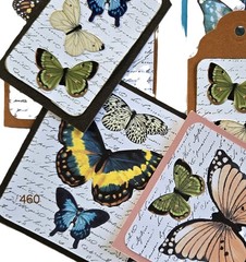 Butterflies Tags Cards Scrapbooks Junk Journal 460