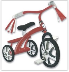 RARE JOLEES RED TRICYCLE Steamers 3 WHEEL BIKE BICYCLE TODDLER KIDS RIDE ON TOY