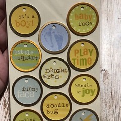 Daisy Hill Metal Accents Baby Boy Metal Rimmed Tags Scrapbooking Greeting Cards