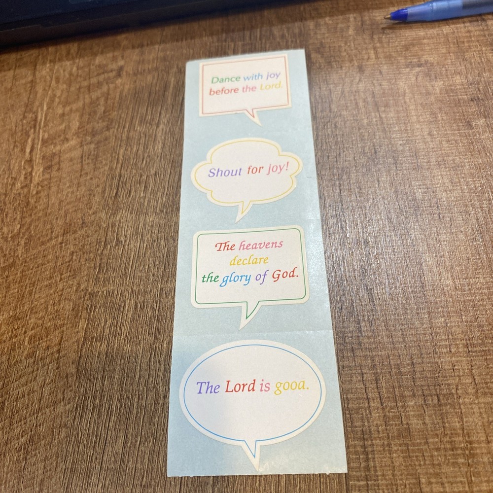 Vintage Mrs. Grossman’s Bible Blurb Verse Quote Stickers