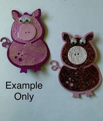 PIGS Die-Cut Embellishments (6pcs)Piglet•Farm•Animal•Oink •Card Making•