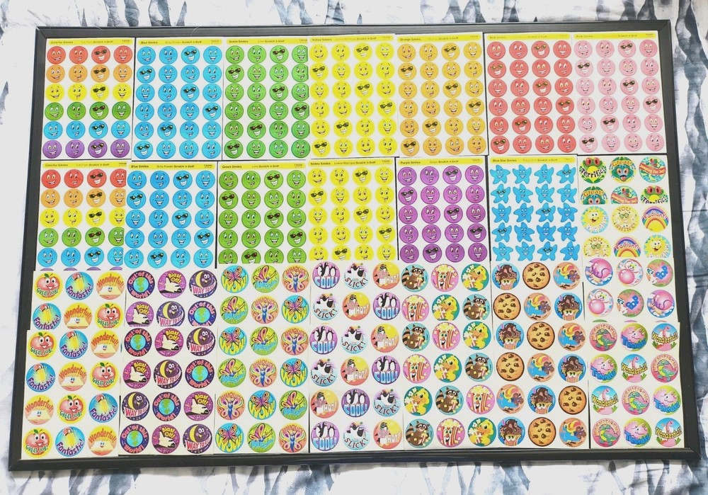 29 Sheets! Trend Scratch & Sniff Stickers Lot