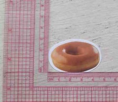 Glazed Donut Food Dessert Plain Delicious Sweet Bread Sticker 1Pc