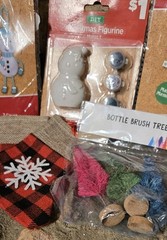 Crafts Mixed Lot Of Christmas Crafting Items, Kits Fun For Kids