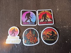 50 New Assorted Bigfoot Stickers