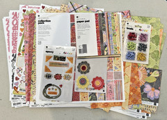 Basic Grey Sugar Rush 12 x 12 6 x 6 Sticker Brads Scrapbook Paper LOT
