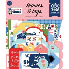 Crafts EP Tags Frames My Favorite Summer Pin Wheels Fun Sunny Days Sunglasses