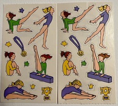 GYMNASTICS Stickers (22pc) Frances Meyer•Competition￼•Trophy•Olympics￼•Beam•Star