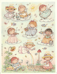 Vintage Hallmark Angels sticker sheet 1996 Excellent Condition