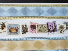 New Creative Imaginations Sonnets Parisian Postcard Border Stickers Fleur-de-lis