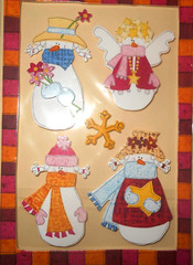 Winter Snowman Snowgirls Snow Snowflake Friends Stand-Outs Frames Stickers