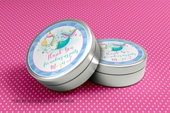 Magical Mermaid Unicorn Themed Thank You Sticker Labels for Girls, 40 2″ Part…