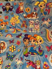 JUMBO Lisa Frank Characters Large Jumbo Sticker Sheet For 3 Ring Binder