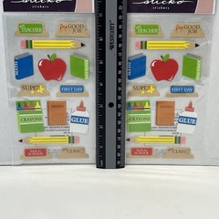 2 EK Success Sticko Stickers Back to School Scrapbooking Card Making Crafts Lot