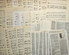 175 Pc 1#+ Vintage Junk Journal Kit Book Pgs, Vtg Photos, Sheet Music, Doillies