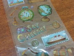 Mark Richards Glitter Travel Stickers Suitcase Globe Map New Sealed