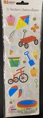 NEW Scrapbooking KIDS SUMMER 26 Pc Fun Colorful Dimensional Stickers Bike Swim
