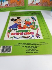 Vintage Lot of 3 Disney Babies Minnie Mickey Christmas Stickers Golden Books