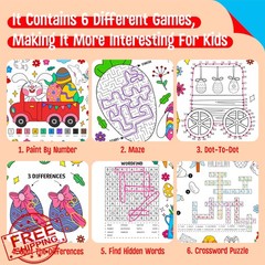SpriteGru Easter Coloring Placemats 20 Pack Stickers