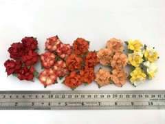 3 Sets Mixed Autumn Thanksgiving Paper Flower Scrapbook Halloween (Fall-A3/A)