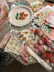 Strawberry Shortcake inspired Junk Journal Kit/Supplies #2