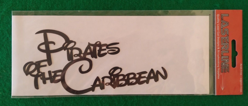 Rare PIRATES OF THE CARIBBEAN laser cut scrapbooking paper piece (RETIRED)