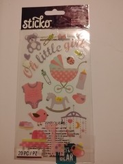 Sticko Our Little Girl Scrapbook Stickers 20 Pc