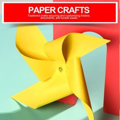 500 PCS Brads Paper Fasteners Mini Gold Brass Round Head 8mm Craft Scrapbook Pin