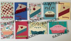 #P2 – 5X PIES SCRAPBOOKING DIE CUTS WHIP CREAM GREETING CARD TOPPER
