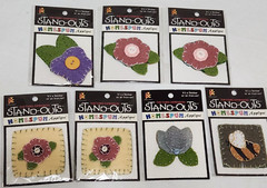 NEW Lot 7 Stand Outs Sticker Applique Iron On Flowers Bee Summer -C